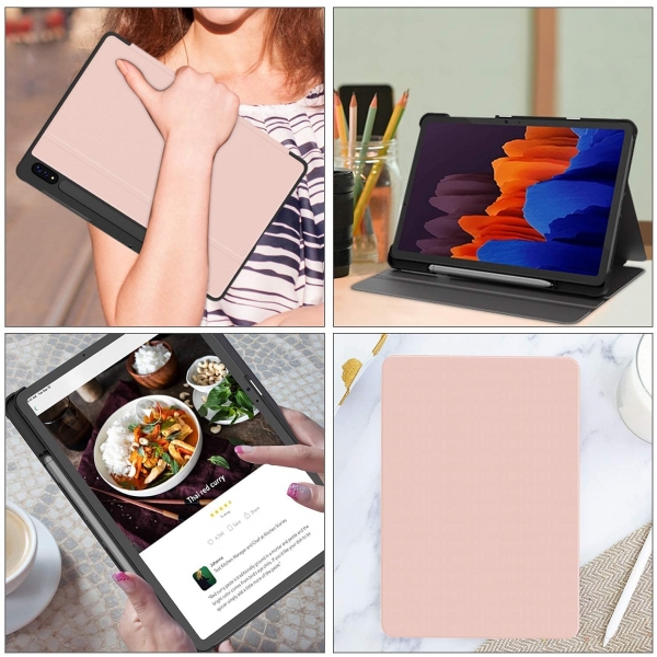Soke Standl Galaxy Tab S8 Plus Klf (12.4 in)-New Pink