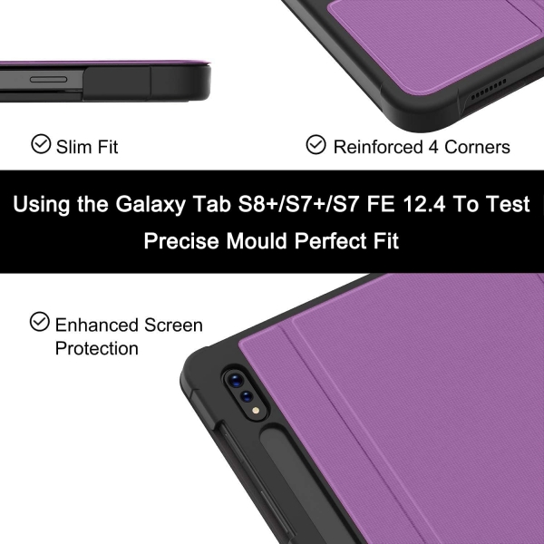 Soke Standl Galaxy Tab S8 Plus Klf (12.4 in)-Violet