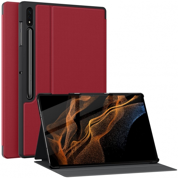 Soke Standl Galaxy Tab S8 Ultra Klf (14.6 in)-Red