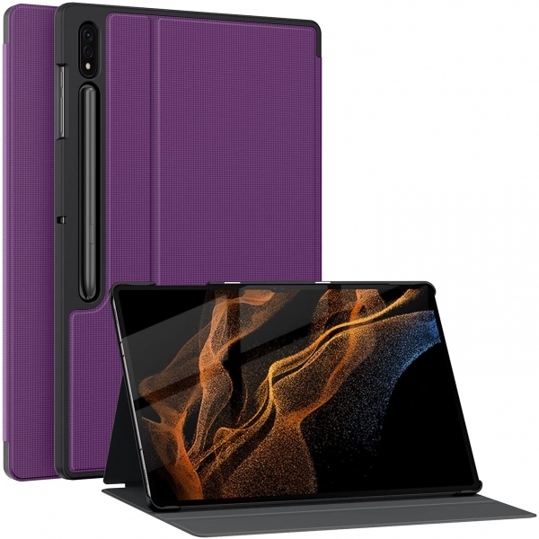 Soke Standl Galaxy Tab S8 Ultra Klf (14.6 in)-Dark Purple