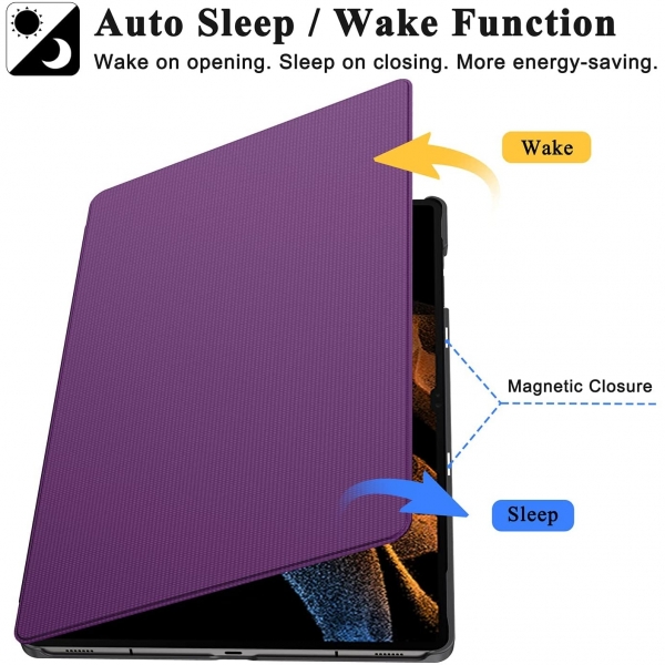 Soke Standl Galaxy Tab S8 Ultra Klf (14.6 in)-Dark Purple