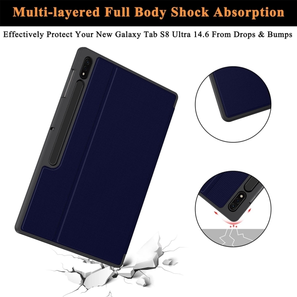 Soke Standl Galaxy Tab S8 Ultra Klf (14.6 in)-Navy