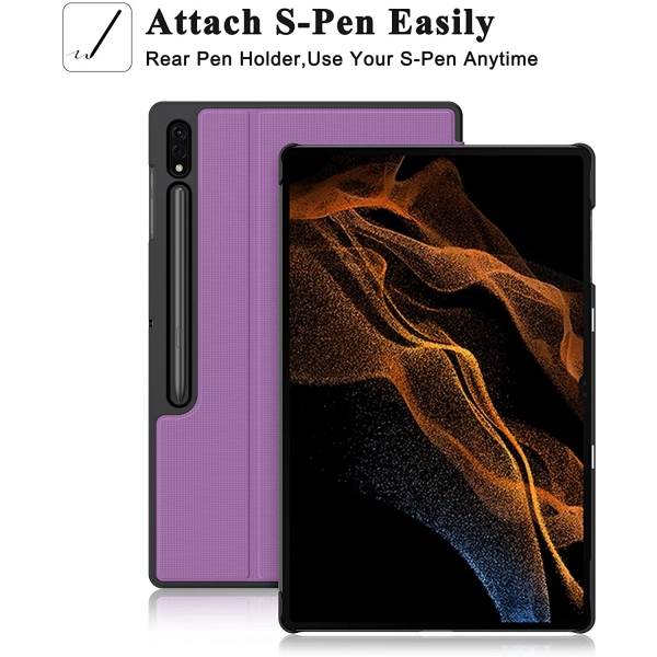 Soke Standl Galaxy Tab S8 Ultra Klf (14.6 in)-Violet