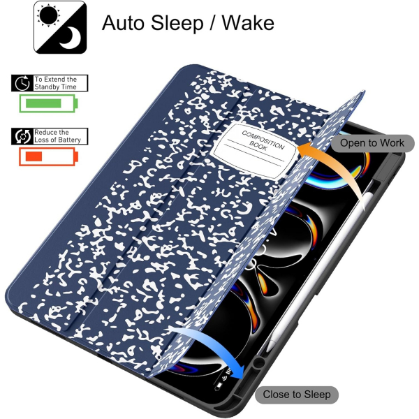 Soke Standl iPad Pro M4 Klf (13 in)-Navy