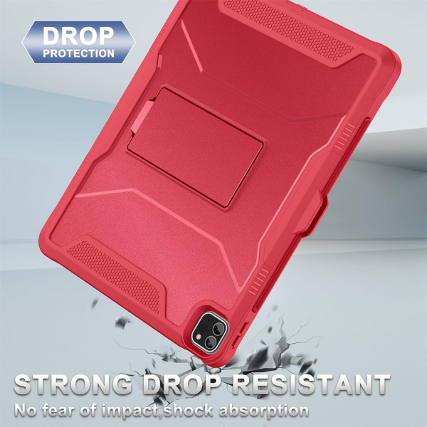 Soke Tam Korumal iPad Pro 6/5/4.Nesil Klf (12.9 in)-Wine Red