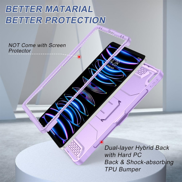 Soke Tam Korumal iPad Pro 6/5/4.Nesil Klf (12.9 in)-Violet