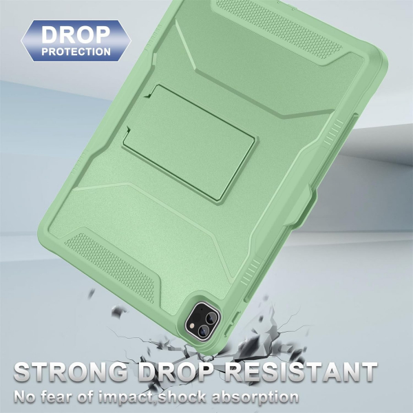 Soke Tam Korumal iPad Pro 6/5/4.Nesil Klf (12.9 in)-Matcha Green