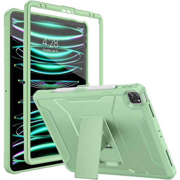 Soke Tam Korumal iPad Pro 6/5/4.Nesil Klf (12.9 in)-Matcha Green