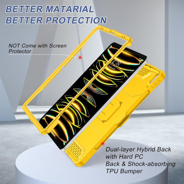 Soke Tam Korumal iPad Pro 6/5/4.Nesil Klf (12.9 in)-Yellow