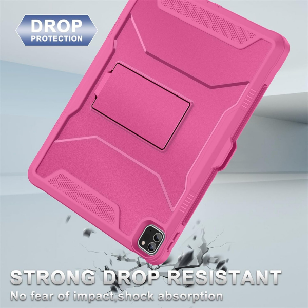 Soke Tam Korumal iPad Pro 6/5/4.Nesil Klf (12.9 in)-Hot Pink