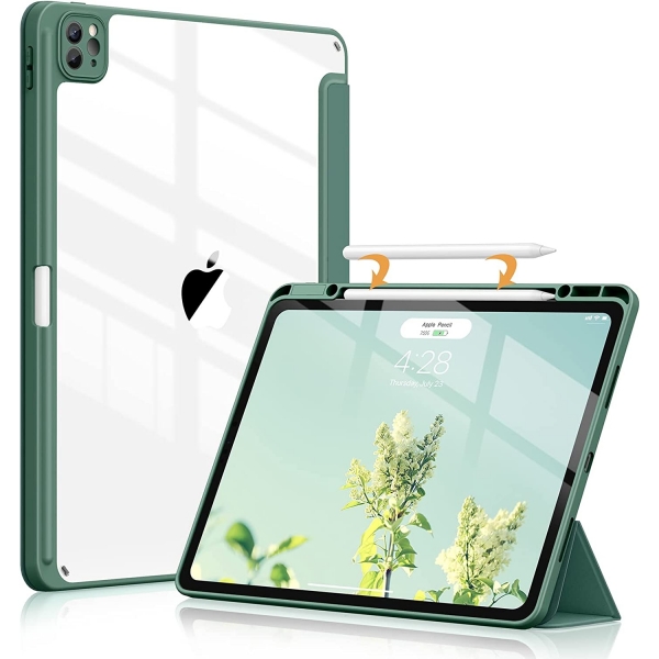 Soke Ultra Hybrid Serisi iPad Pro Klf (12.9 in)(6/5/4/3.Nesil)-Pine Green