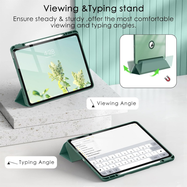 Soke Ultra Hybrid iPad Air M2 Klf (13 in)-Midnight Green 