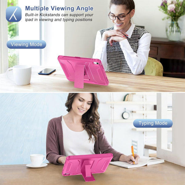 Soke iPad Air M2/M3 Tam Korumal Klf (11 in)-Hot Pink