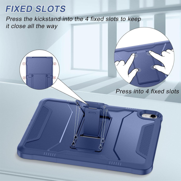 Soke iPad Air M2/M3 Tam Korumal Klf (11 in)-Navy