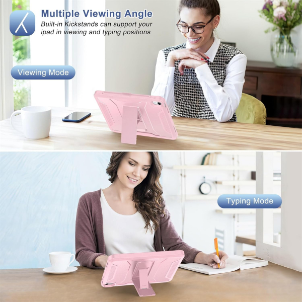 Soke iPad Air M2/M3 Tam Korumal Klf (11 in)-Pink