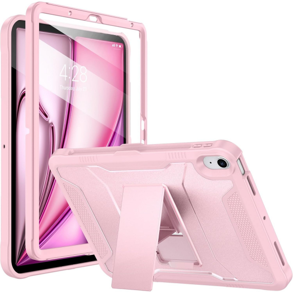 Soke iPad Air M2/M3 Tam Korumal Klf (11 in)-Pink