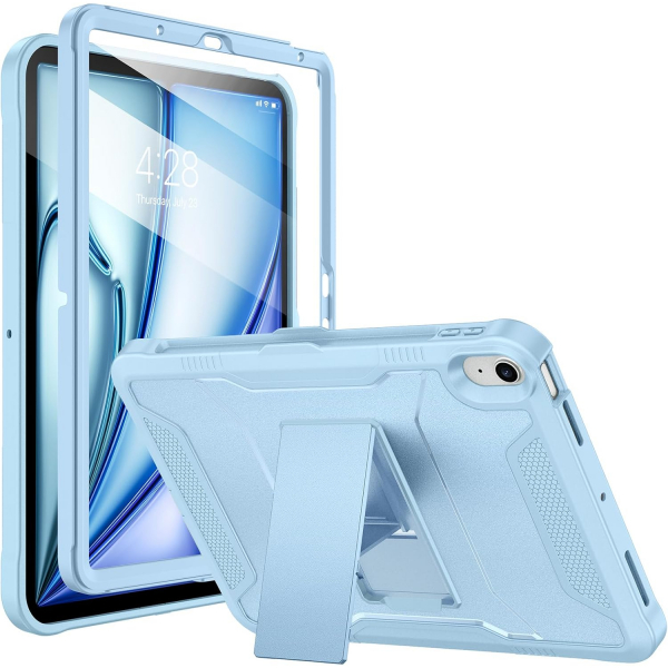 Soke iPad Air M2/M3 Tam Korumal Klf (11 in)-Sky Blue