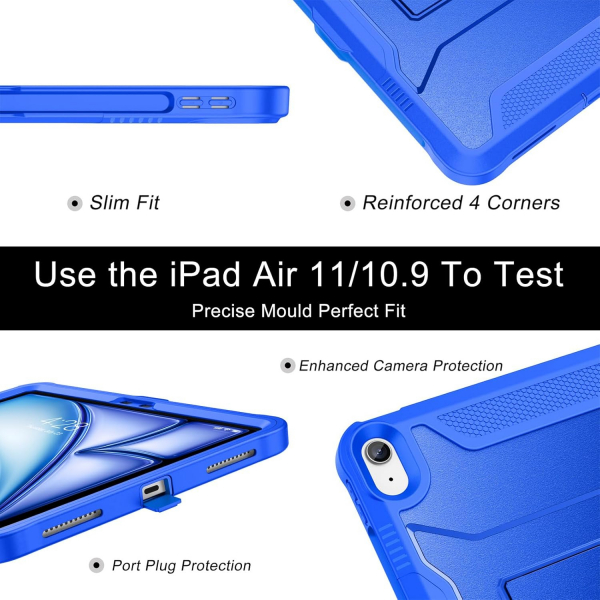 Soke iPad Air M2/M3 Tam Korumal Klf (11 in)-Abyss Blue
