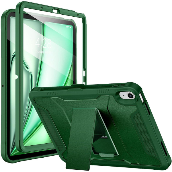 Soke iPad Air M2/M3 Tam Korumal Klf (11 in)-Alpine Green