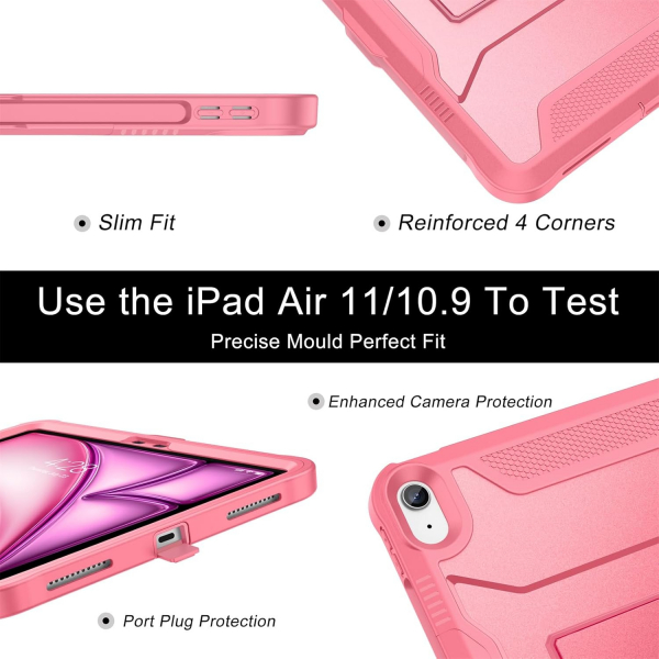 Soke iPad Air M2/M3 Tam Korumal Klf (11 in)-Watermelon