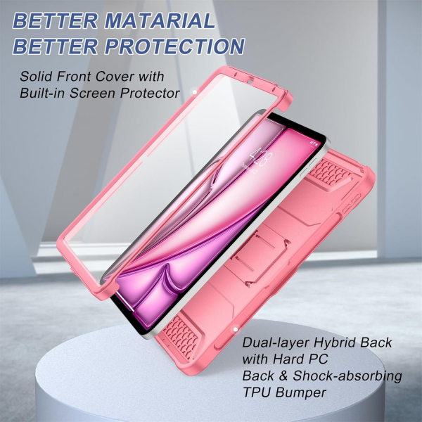Soke iPad Air M2/M3 Tam Korumal Klf (11 in)-Watermelon