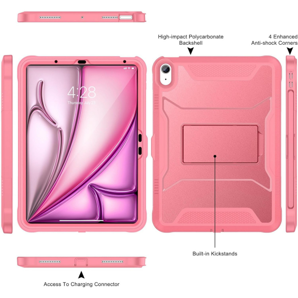 Soke iPad Air M2/M3 Tam Korumal Klf (11 in)-Watermelon