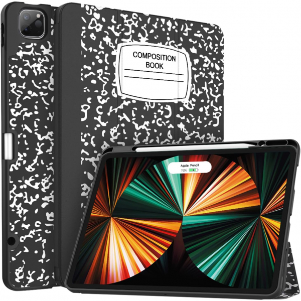 Soke Kalem Blmeli iPad Air Klf (13 in)-Black