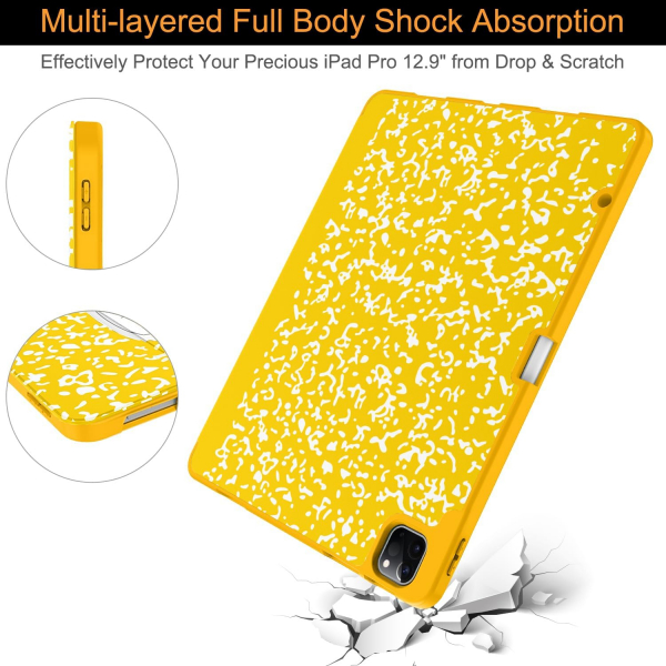 Soke Kalem Blmeli iPad Air Klf (13 in)-Lemon