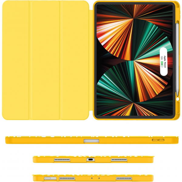 Soke Kalem Blmeli iPad Air Klf (13 in)-Lemon