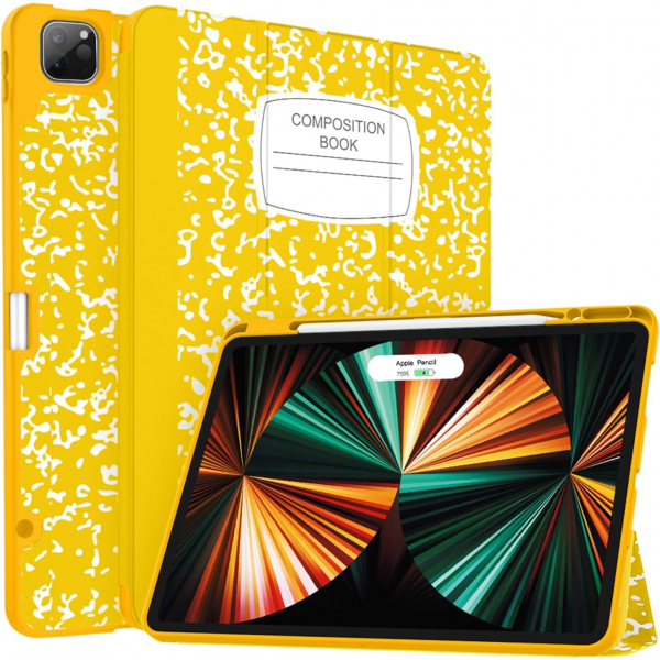 Soke Kalem Blmeli iPad Air Klf (13 in)-Lemon