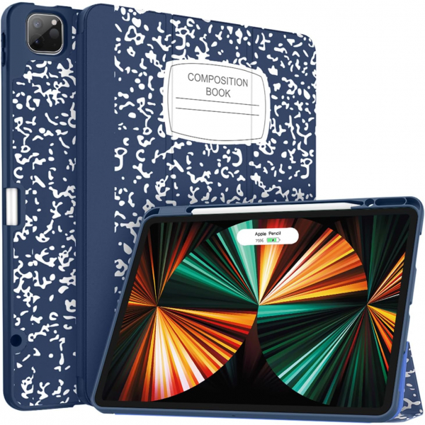 Soke Kalem Blmeli iPad Air Klf (13 in)-Navy