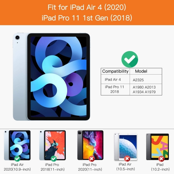 Soke iPad Air 4 Kalem Blmeli Klf (10.9 in)