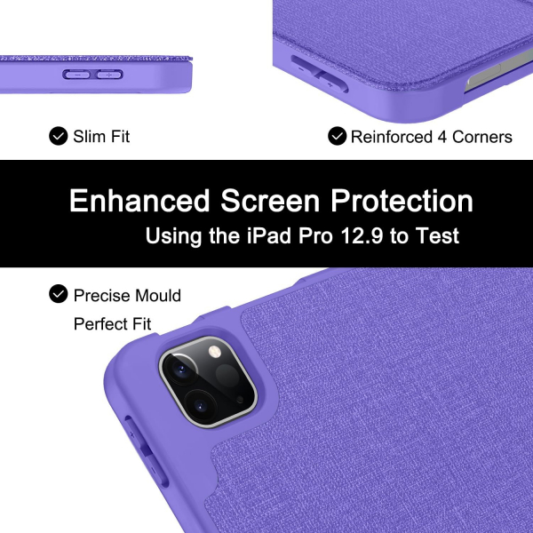 Soke iPad Pro 5/6.Nesil Klf (12.9 in)-Blue Purple