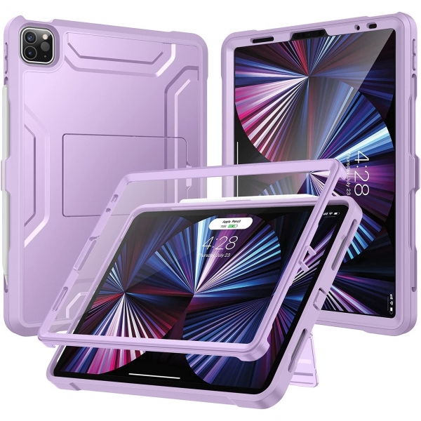 Soke iPad Pro Tam Korumal Standl Klf (11 in)(4.Nesil)-Violet