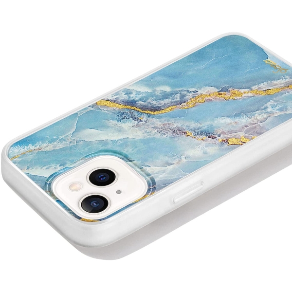 Sonix Apple iPhone 13 MagSafe Uyumlu Klf (MIL-STD-810G)-Ice Blue Marble
