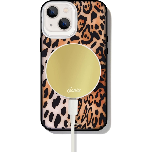 Sonix Apple iPhone 13 MagSafe Uyumlu Klf (MIL-STD-810G)-Watercolor Leopard 