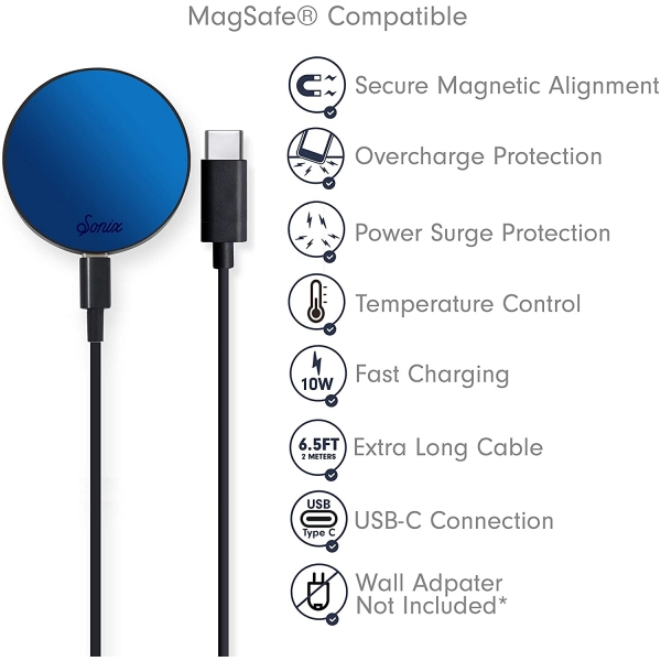 Sonix Manyetik Kablosuz Şarj Cihazı-Blue