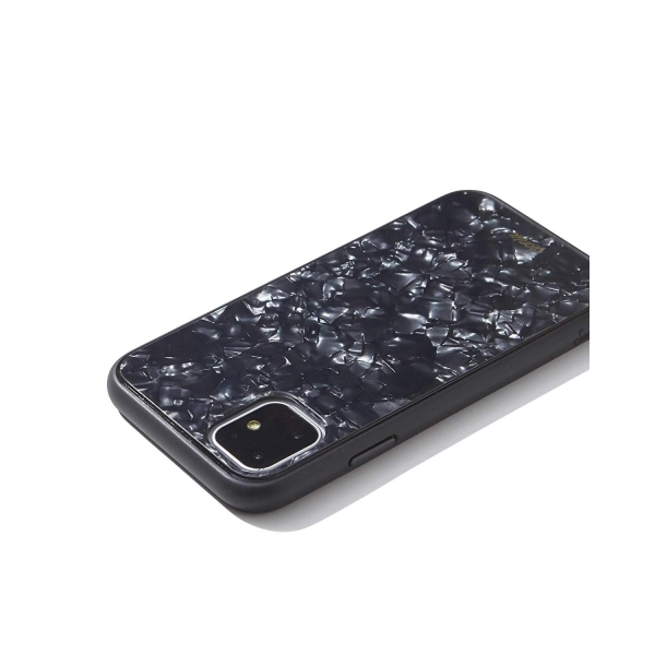 Sonix iPhone 11 Mermer Desenli Klf (MIL-STD-810G)-Black Pearl