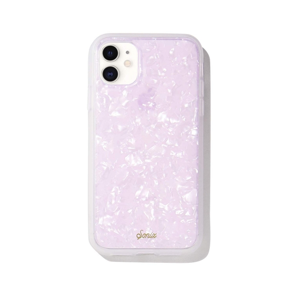 Sonix iPhone 11 Mermer Desenli Klf (MIL-STD-810G)-Pink Pearl
