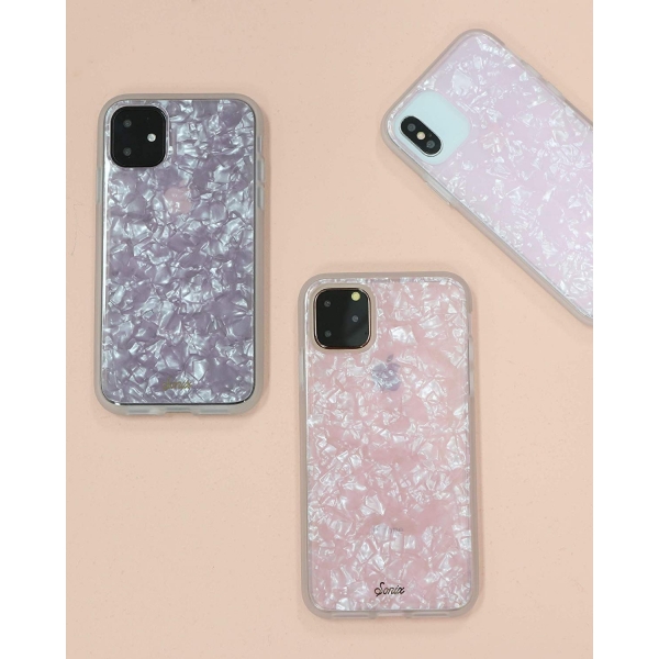 Sonix iPhone 11 Mermer Desenli Klf (MIL-STD-810G)-Pink Pearl