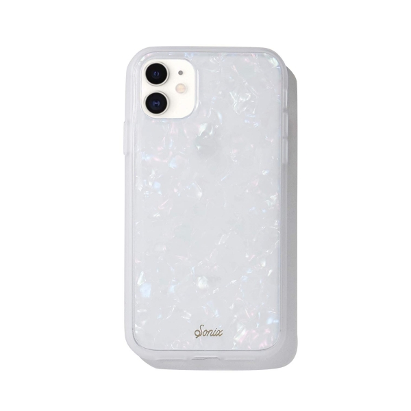Sonix iPhone 11 Mermer Desenli Klf (MIL-STD-810G)-White Pearl