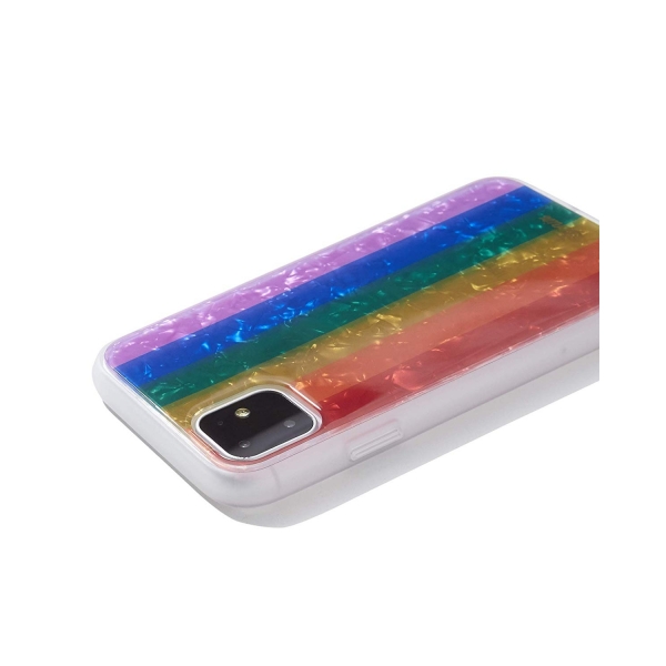 Sonix iPhone 11 Mermer Desenli Klf (MIL-STD-810G)-Pride