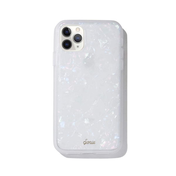 Sonix iPhone 11 Pro Mermer Desenli Klf (MIL-STD-810G)-White Pearl