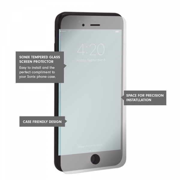 Sonix iPhone 8 Klf/Temperli Cam Ekran Koruyucu (MIL-STD-810G)-Agate
