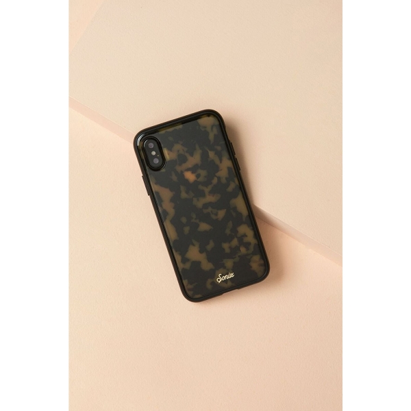 Sonix iPhone X Marble Seri Klf (Cam Ekran Dahil)-Brown Tort