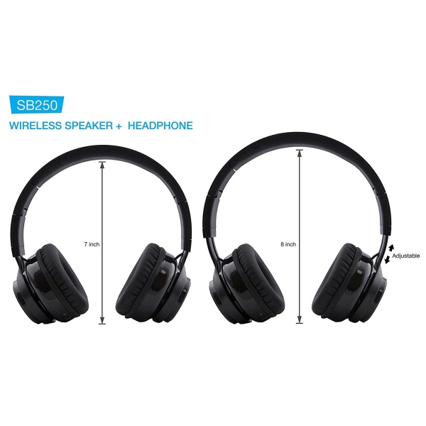 SoundBot SB250 Stereo Bluetooth Kablosuz Hoparlörlü Kulak Üstü Kulaklık