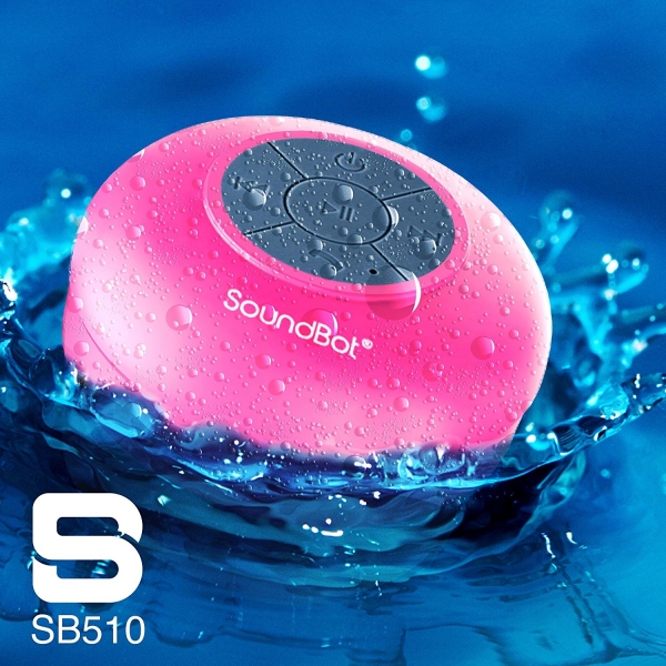 SoundBot SB510 Bluetooth 3.0 Su Geirmez Hoparlr-Pink