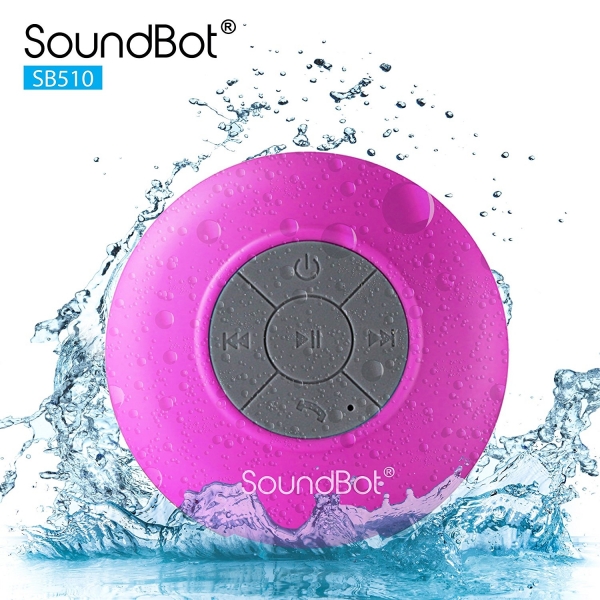 SoundBot SB510 Bluetooth 3.0 Su Geirmez Hoparlr-Pink