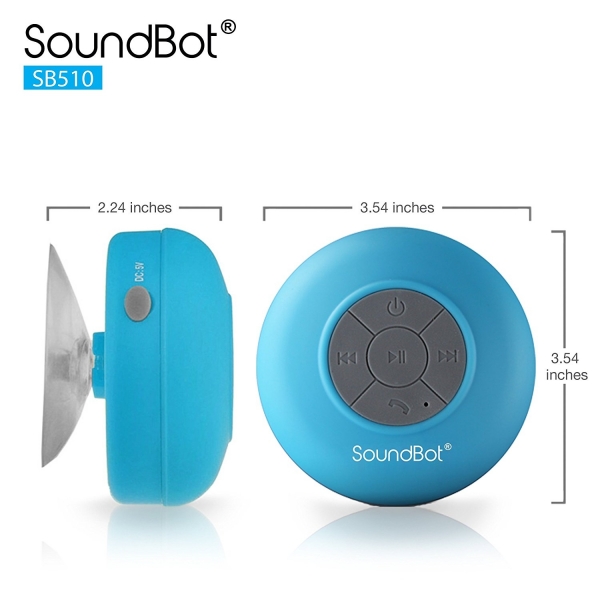 SoundBot SB510 Bluetooth 3.0 Su Geirmez Hoparlr-Blue