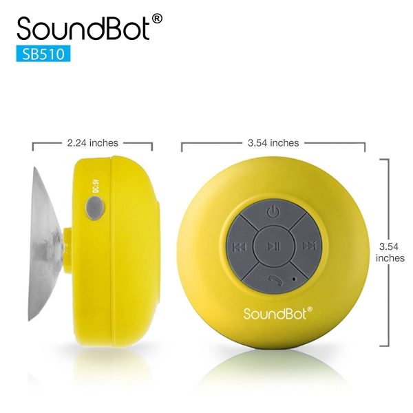 SoundBot SB510 Bluetooth 3.0 Su Geirmez Hoparlr-Yellow